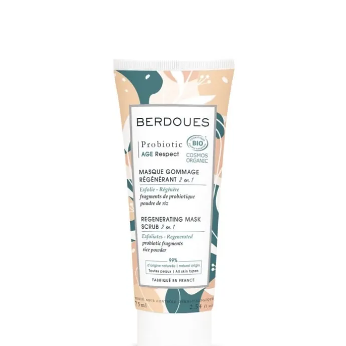 BerdouesProbiotic Age Respect Masque Gommage Régénérant 2 en 1