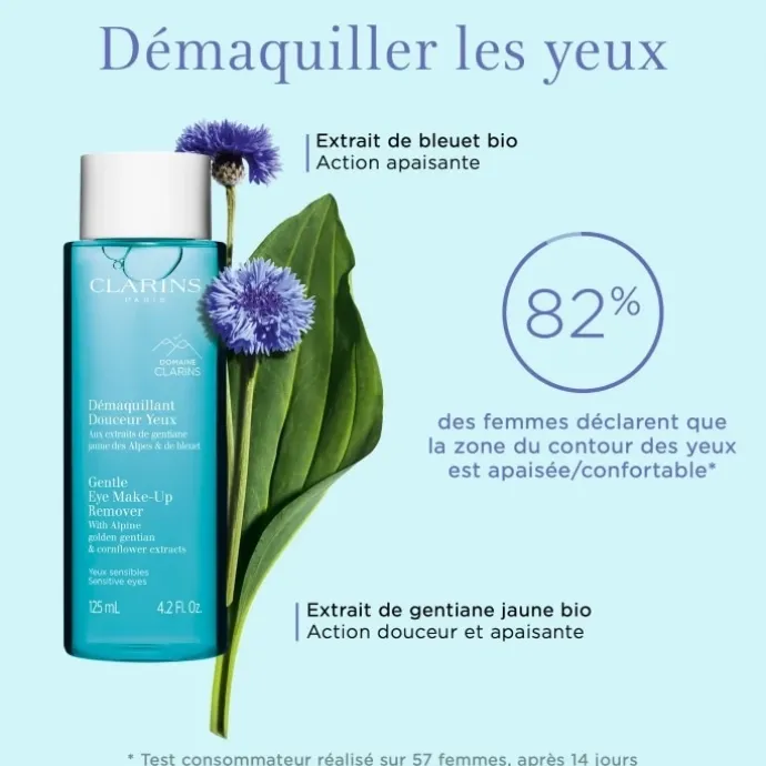 CLARINSDémaquillant Douceur Yeux - Aux Extraits de Gentiane Jaune des Alpes & de Bleuet