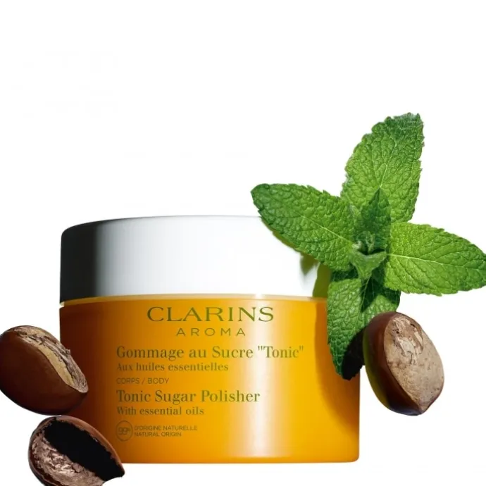 CLARINSGommage au Sucre "Tonic" Aux Huiles Essentielles - 99% d’Origine Naturelle