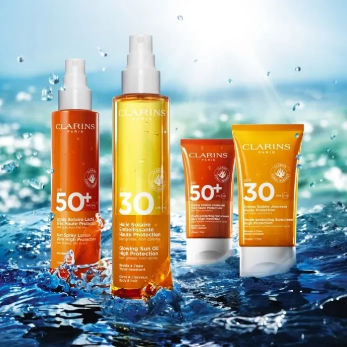 CLARINSHuile Solaire Embellissante Haute Protection Corps SPF30 Non Grasse, Non Collante