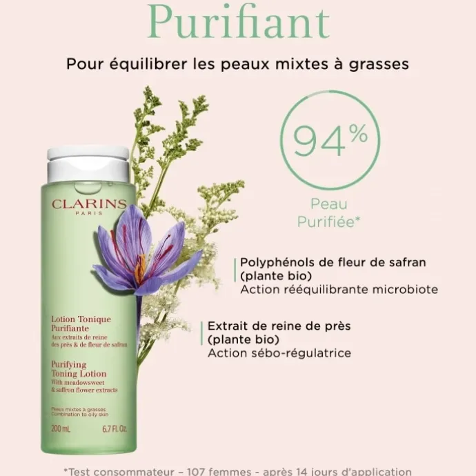 CLARINSLotion Tonique Purifiante Peaux Mixtes à Grasses