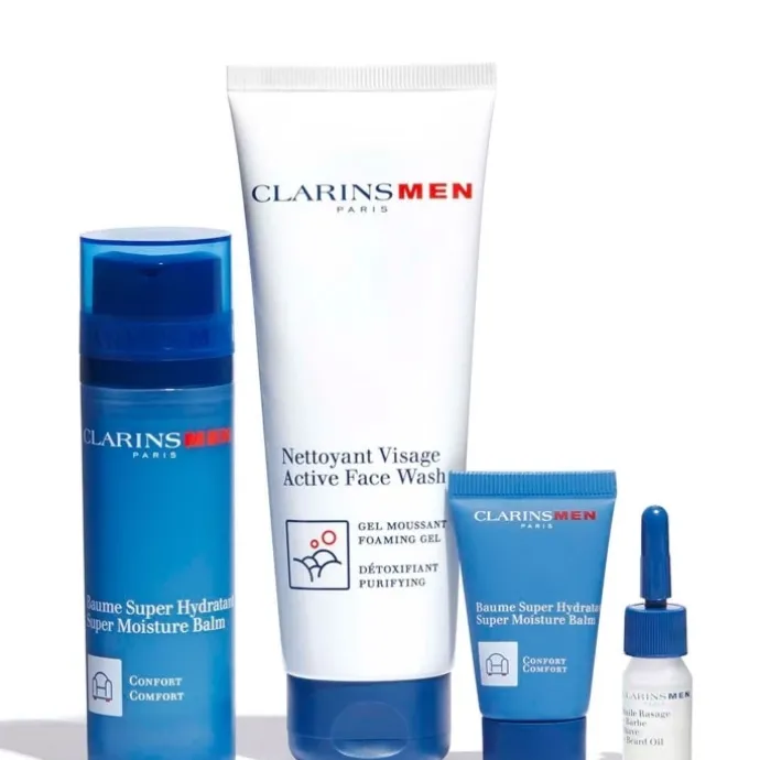 ClarinsMen Coffret Baume Super Hydratant & Nettoyant visage