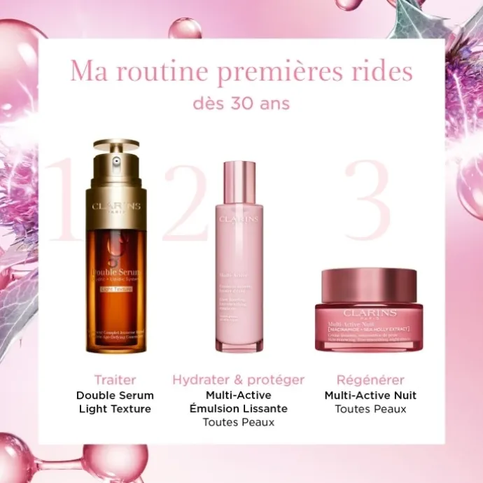 CLARINSMulti-Active Emulsion lissante, booster d’éclat – Toutes peaux