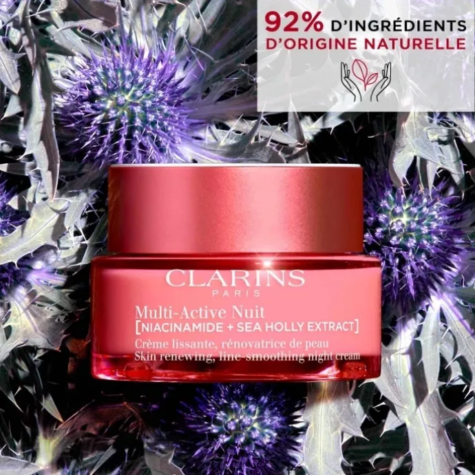 CLARINSMulti-Active Nuit Crème lissante, rénovatrice de peau – Toutes peaux