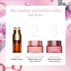 CLARINSMulti-Active Nuit Crème lissante, rénovatrice de peau – Peaux sèches
