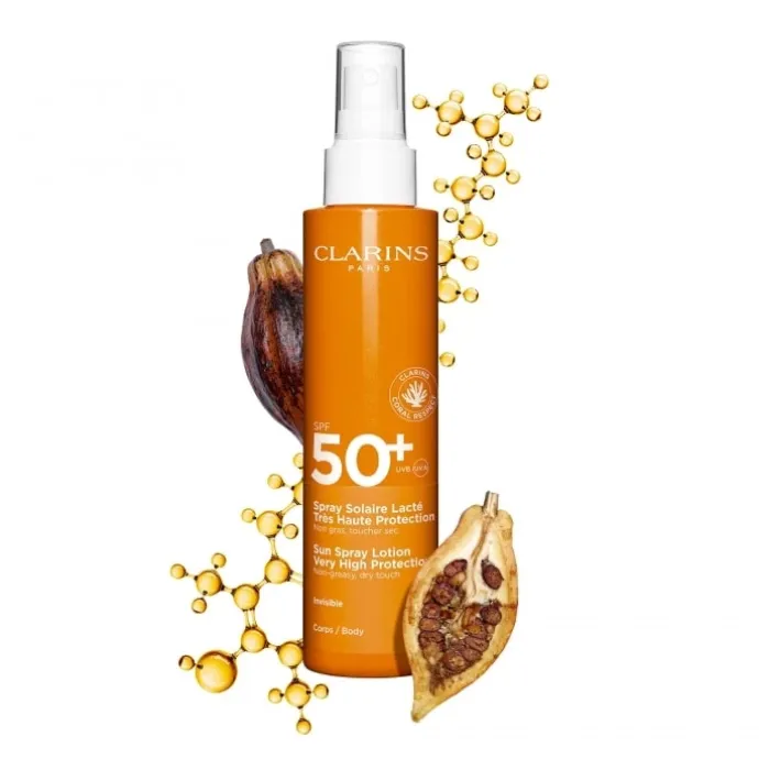 CLARINSSpray Solaire Lacté Très Haute Protection Corps SPF50+ Lait Solaire Corps