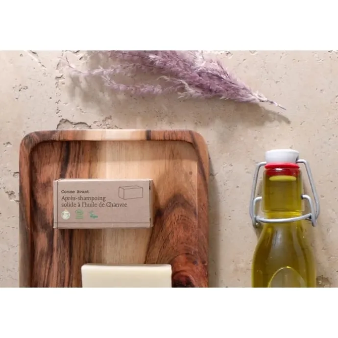 Comme AvantAprès-Shampoing Bio Naturel Solide A l'Huile de Chanvre