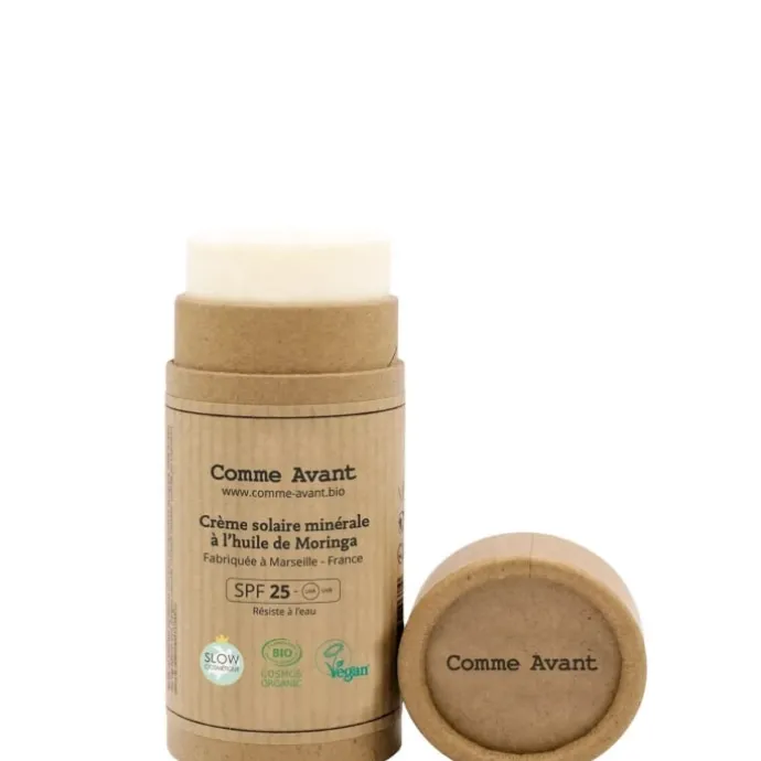 Comme AvantCrème Solaire Minérale Naturelle Solide SPF25 A l'Huile de Moringa
