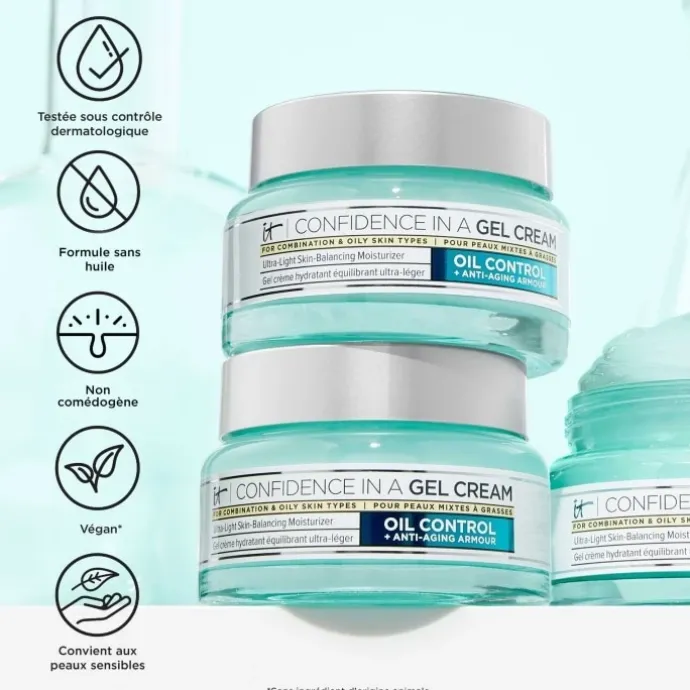 It CosmeticsConfidence in a Gel Cream Gel-Crème Hydratant et Anti-âge pour les Peaux Mixtes à Grasses