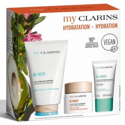 My Clarins Coffret Soin Visage - Routine Peau Nettoyée, Hydratée, Repulpée