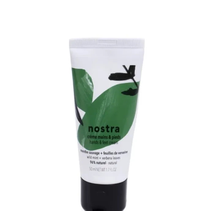 nostraMenthe Sauvage & Feuilles de Verveine Crème Mains & Pieds - 96% d'ingrédients d'origine Naturelle