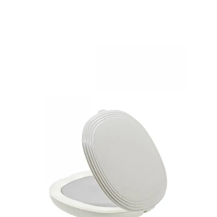 NovexMiroir Lumineux de Sac Double Face Grossissant x 1 et x 5 Blanc Nacré