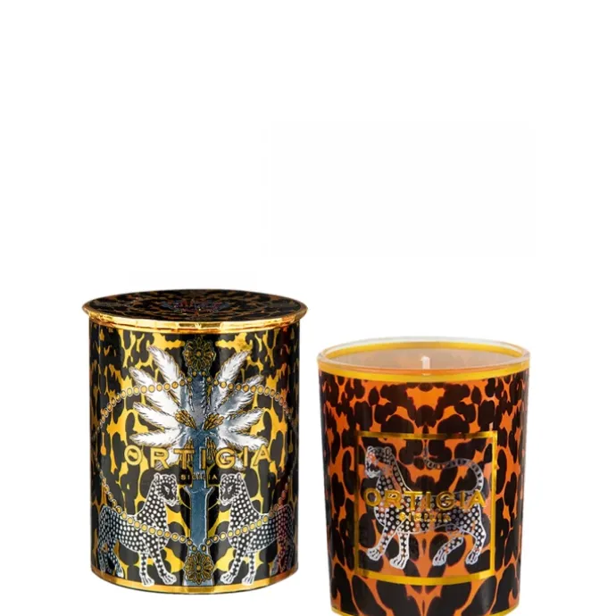 Ortigia SiciliaAmbra Nera Bougie Parfumée Décorée