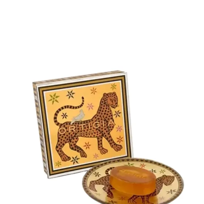 Ortigia SiciliaAmbra Nera Assiette en verre & Savon