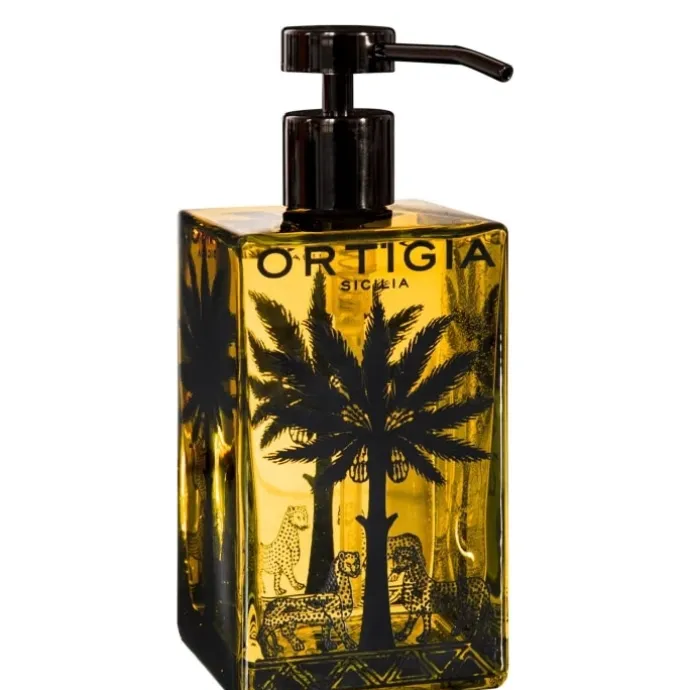 Ortigia SiciliaAmbra Nera Savon Liquide - Flacon en Verre Rechargeable