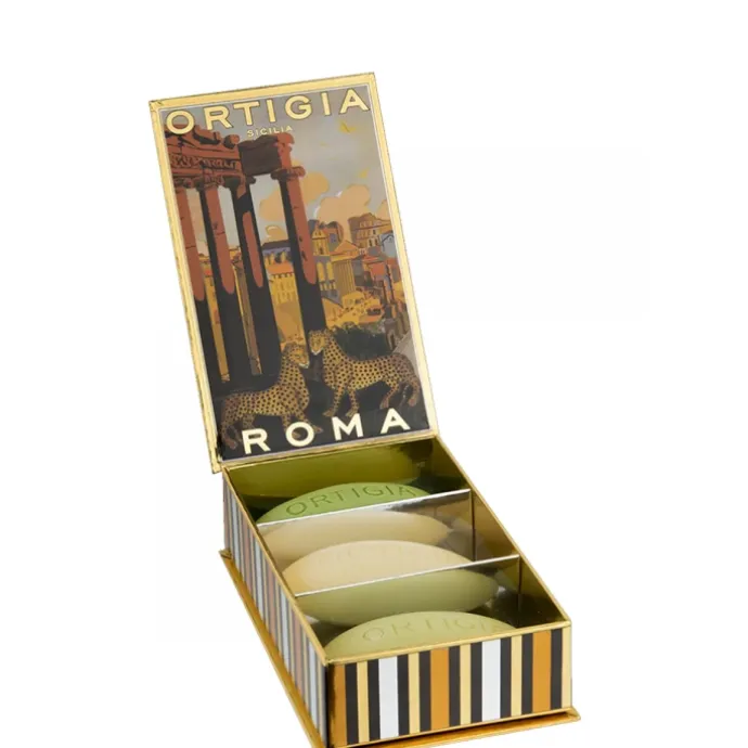 Ortigia SiciliaCity Box Roma Coffret de 3 Savons Parfumés