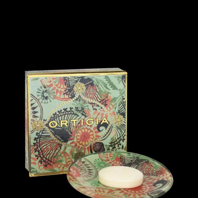 Ortigia SiciliaFico d'India Assiette en Verre & Savon