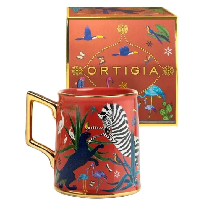 Ortigia SiciliaJungle Corallo Mug en Céramique