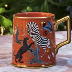Ortigia SiciliaJungle Corallo Mug en Céramique