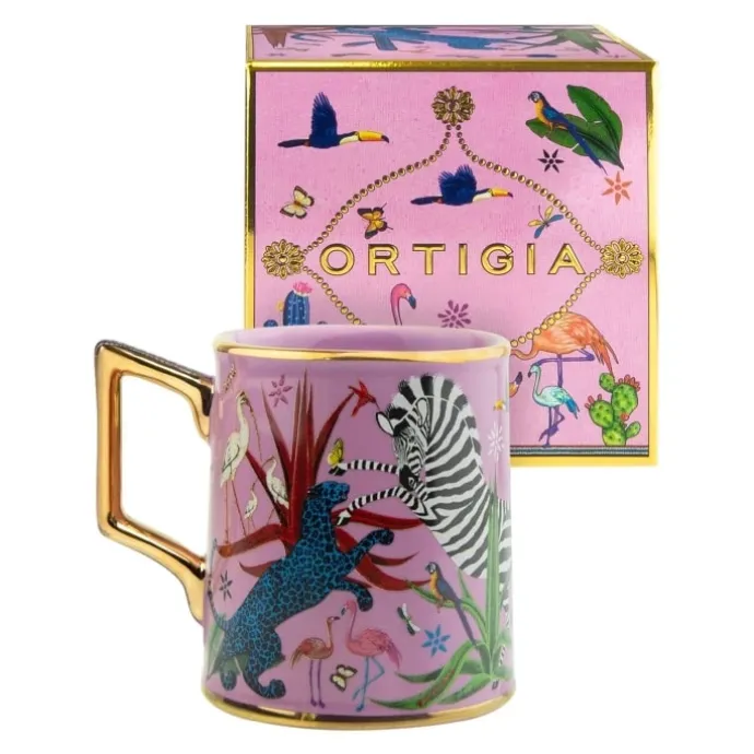 Ortigia SiciliaJungle Pink Mug en Céramique