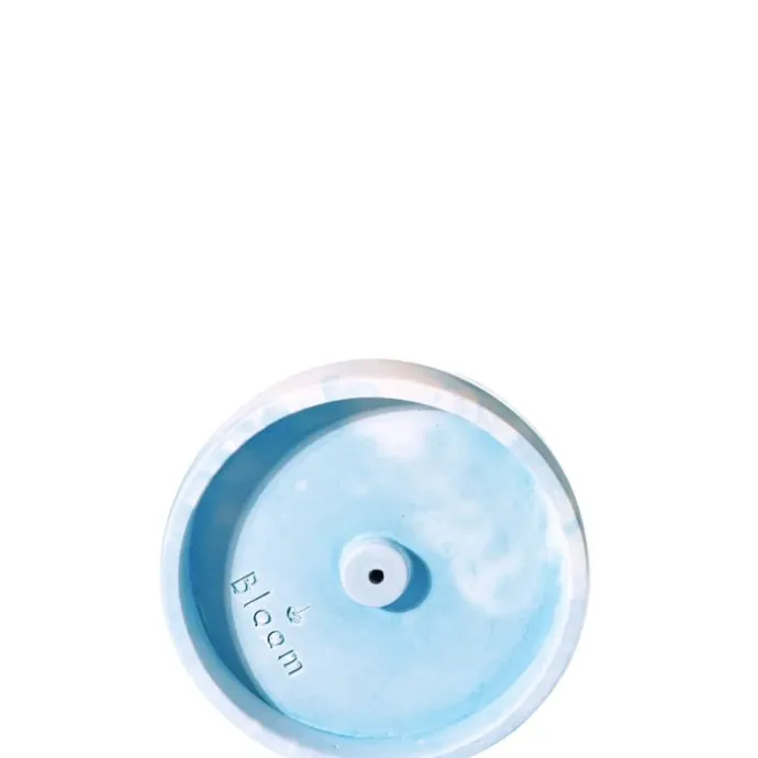Porte Encens Bloom Bleu Marbré en Béton