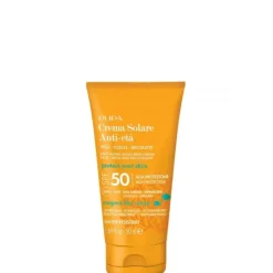 PupaCrème Solaire Anti-Âge SPF 50 Visage, Cou & Décolleté Haute Protection UVA - UVB - Infrarouges