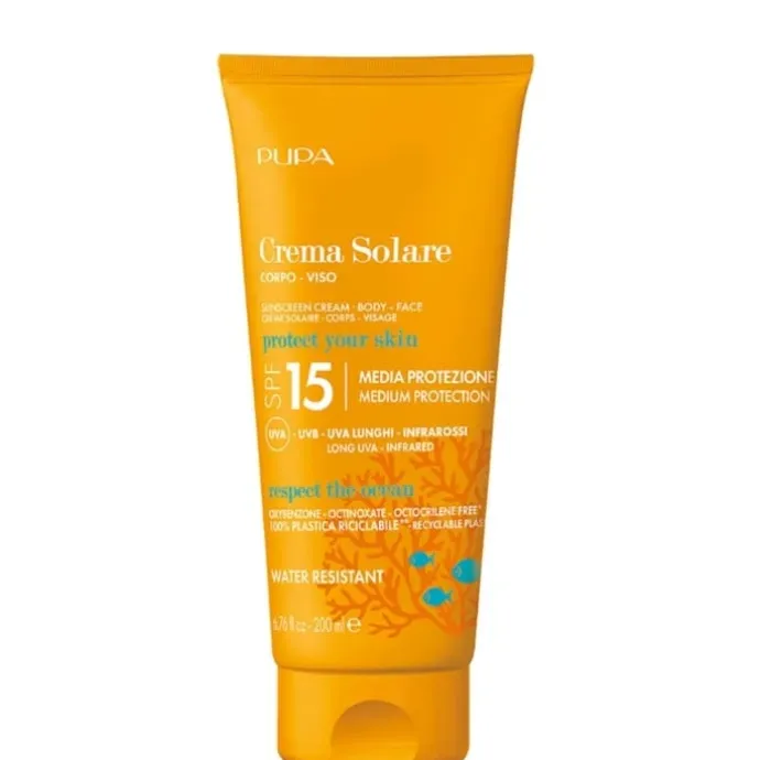 PupaCrème Solaire Multifonction SPF 15 Visage & Corps Moyenne Protection UVA - UVB - Infrarouges