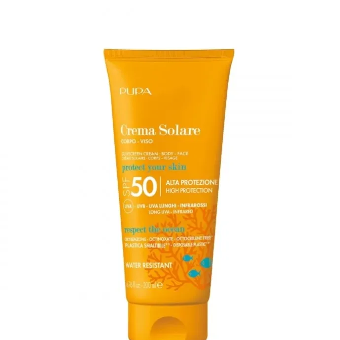 PupaCrème Solaire Multifonction SPF 50 Visage & Corps Haute Protection UVA - UVB - Infrarouges