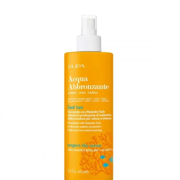 PupaEau Bronzante Multifonction pour le Corps, Visage & Cheveux Hydratante & Rafraichissante