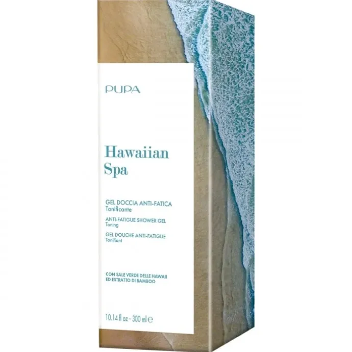 PupaHawaiian Spa Gel Douche Anti-Fatigue A Base de Sel Vert d’Hawaï et Extrait de Bambou