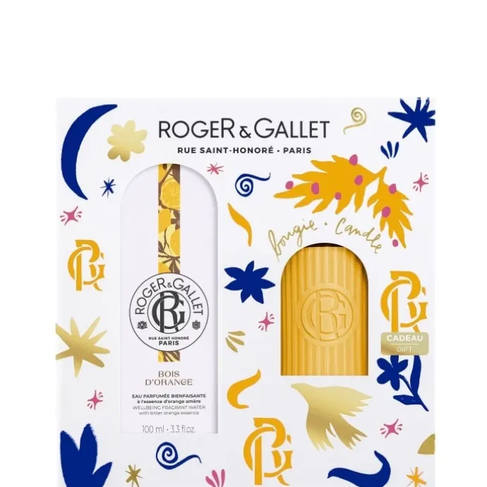 Roger&GalletBois d'Orange Coffret Eau Parfumée Bienfaisante - Bougie Parfumée