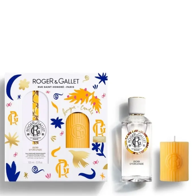 Roger&GalletBois d'Orange Coffret Eau Parfumée Bienfaisante - Bougie Parfumée