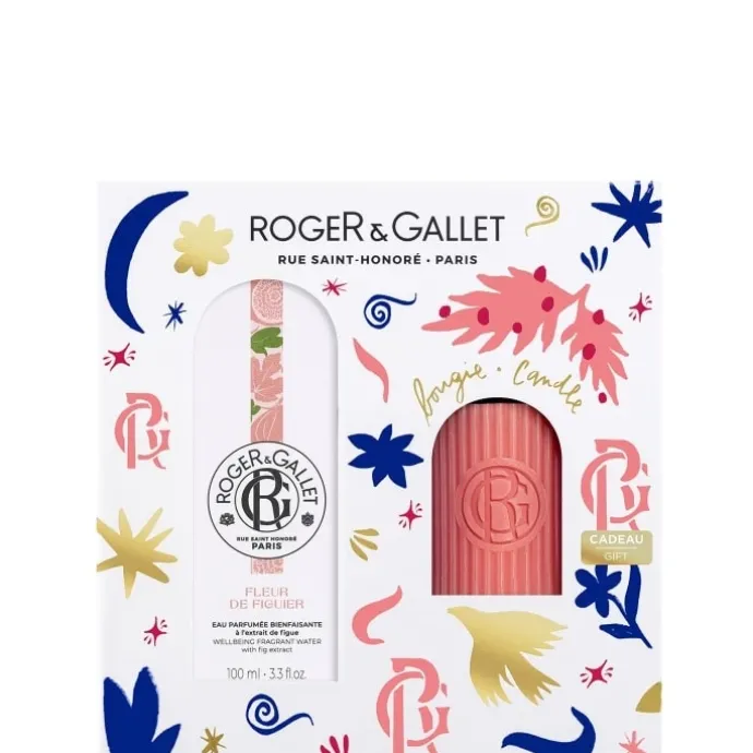 Roger&GalletFleur de Figuier Coffret Eau Parfumée Bienfaisante - Bougie Parfumée