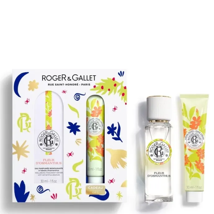 Roger&GalletFleur d'Osmanthus Coffret Eau Parfumée Bienfaisante - Crème Mains