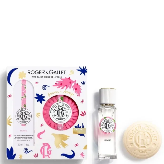 Roger&GalletRose Coffret Eau Parfumée Bienfaisante - Savon Parfumé
