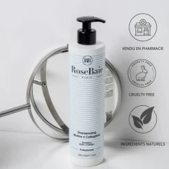 RoseBaie ParisBiotine x Collagène Shampooing Reparation, Pousse et Reconstruction