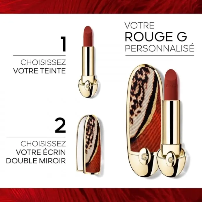 Rouge G de Guerlain Majestic Feathers L’Écrin Bijou Double Miroir - Songbird
