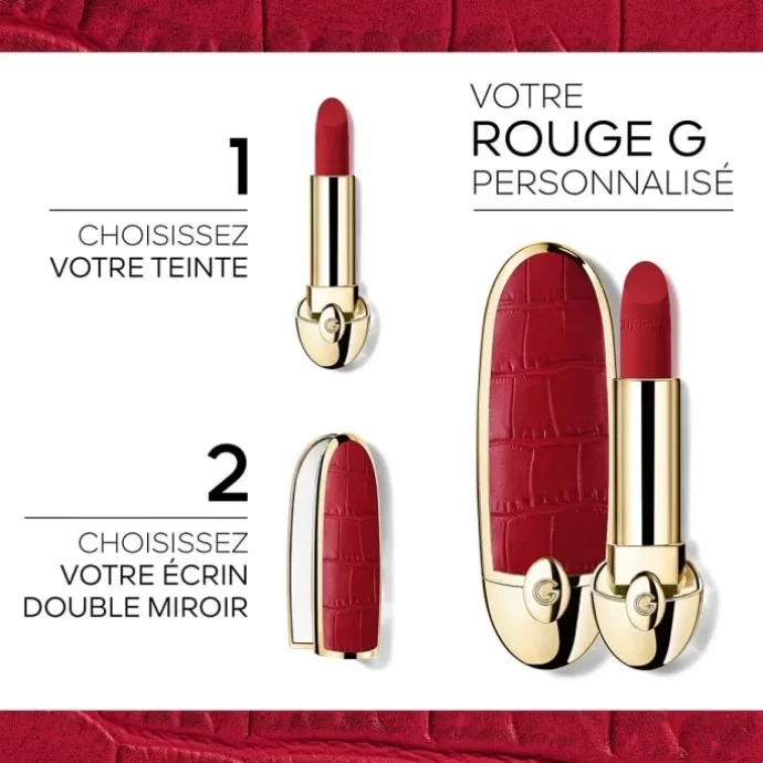 Rouge G de Guerlain Majestic Feathers La Recharge - Le Rouge à Lèvres Soin Personnalisable - Édition limitée