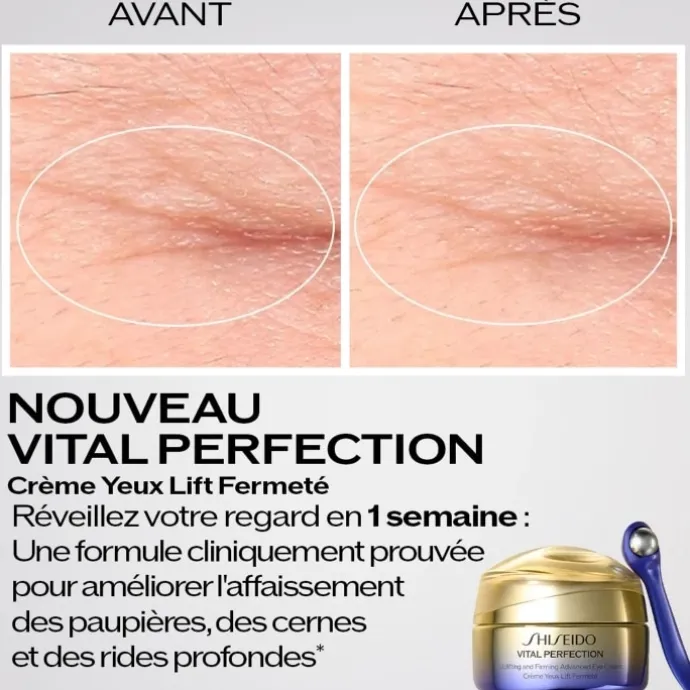 SHISEIDOVital Perfection Crème Yeux Lift Fermeté et Outil de Massage