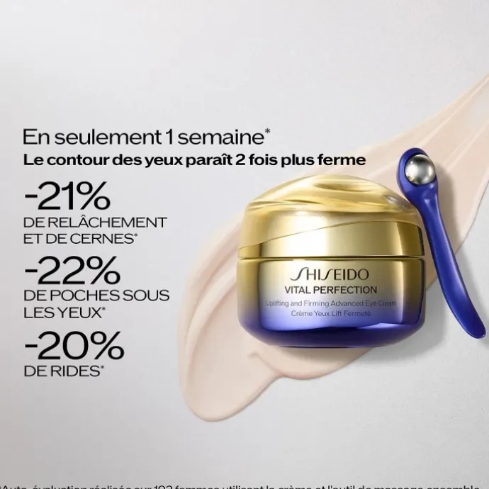 SHISEIDOVital Perfection Crème Yeux Lift Fermeté et Outil de Massage
