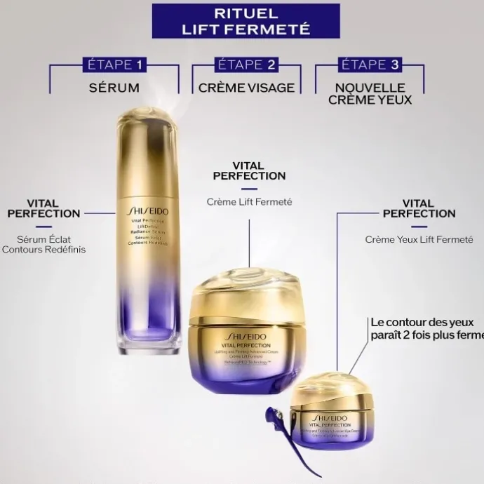 SHISEIDOVital Perfection Crème Yeux Lift Fermeté et Outil de Massage