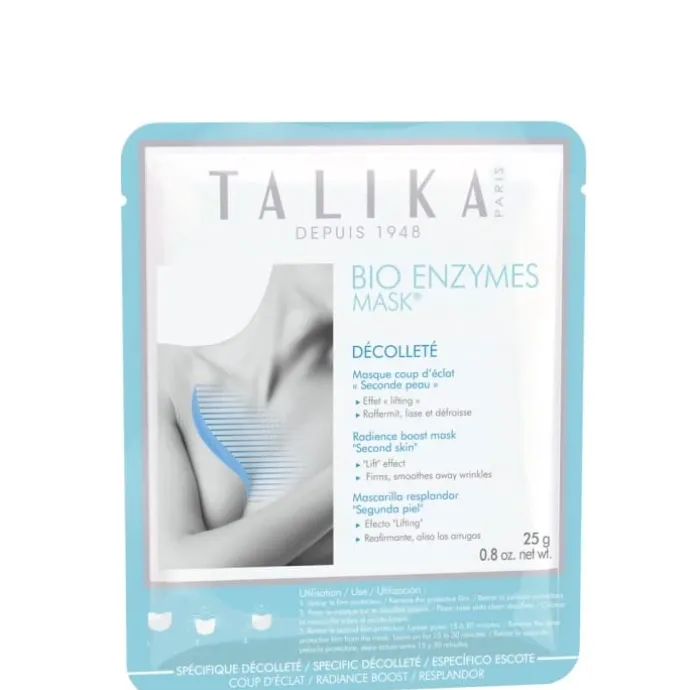 TalikaBio Enzymes Mask Décolleté Masque Coup d'Éclat Seconde Peau